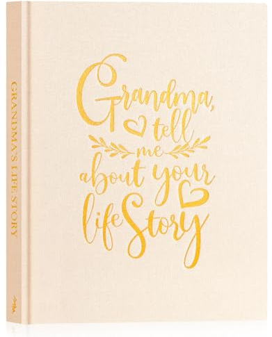 Lanpn Mormor Berätta din livshistoria med 260 frågor, livets dagbok mormor pratar om dig bokminnen födelsedag mors dag jul present mormor roty bok, beige