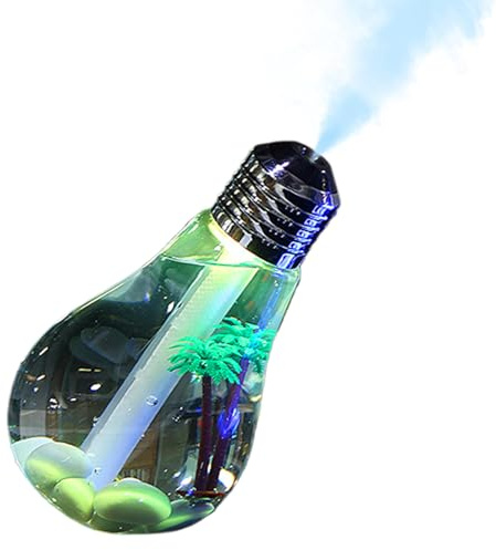 Byeaon Luftbefeuchter - Tragbarer 400ml Luftbefeuchter Mit 7 Farblicht - Wiederaufladbar Leise Diffusor Für Schlafzimmer Wohnzimmer Büro Reise Tisch