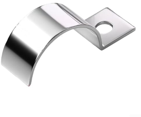 25 morsetti per tubi in acciaio inox con foro singolo per tubi e cavi fino a 16 mm di diametro, clip di fissaggio in metallo per irrigazione, applicazioni elettriche e idrauliche