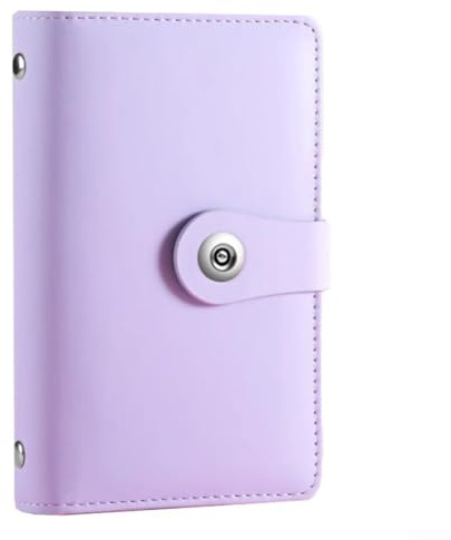 50 Pcs Paper Money Album for Currency Collection Book, Banknote Storage Pocket Book with Plastic for Pages, Money Collector Album for Commemorative Banknotes, 18 x 12 x(Purple)