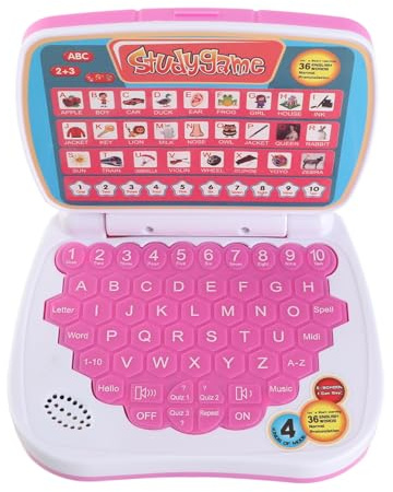 Hiraith Computadora Portátil de Aprendizaje para Niños, Juguete para Computadora para Niños Pequeños, Portátil Educativa, 5 Modos de Aprendizaje, Juegos Interactivos,