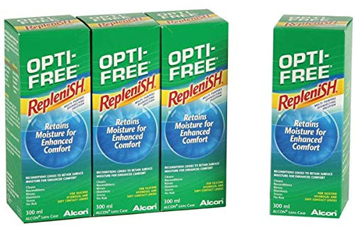 Alcon Opti-Free Replenish Kontaktlinsenlösung 4 x 300 ml 6-Monats-vorratspack