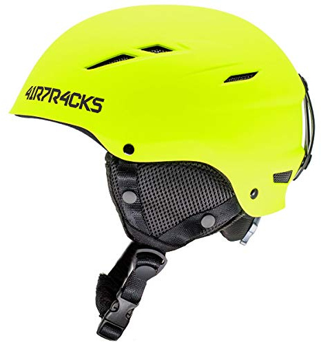 Airtracks Star T-200 Ski Helm Snowboardhelm für Herren Damen Skihelm Snowboard Helm - neon - M (52-55cm)