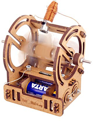 YouMake Kit per motore elettrico, materiale didattico, giocattolo educativo – senza colla – Kit di costruzione in legno ecologico – condizioni di produzione sociale – Buon servizio clienti – Made in