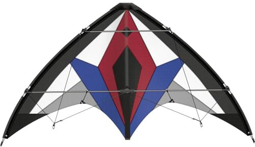 Günther Flugspiele 1041 Flexus 150 GX, Cometa Deportiva Air Sport de poliéster antidesgarros, Aprox. 150 x 65 cm, para niños a Partir de 12 años, Incluye Cuerdas de poliéster de 36 KP 2 x 35 m