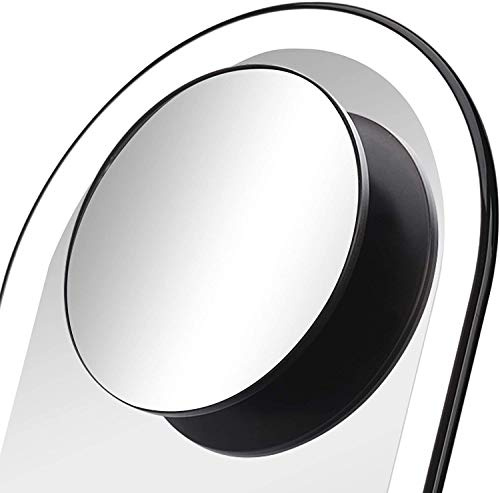 Fancii Lara Detachable 10X Magnifying Mirror, Magnetic Attachment - Compatible Vera Vanity Mirrors (not Included) - Lara (Obsidian) FC-VOMA10XB