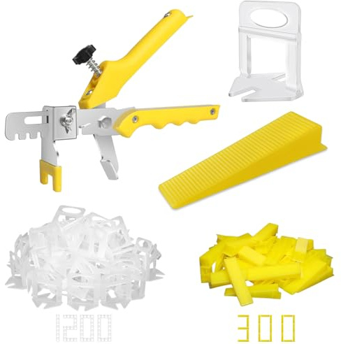 DGSL Tile Leveling System with Plier, 1200 Tile Spacers 1/8 and 300 Wedges