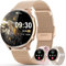 elfofle Smartwatch Donna Uomo con Chiamate, 1.39 HD Touchscreen Orologio, Impermeabile IP67 /SpO2 Fitness Tracker/Ciclo Mestruale Frequenza Cardiaca Sleep Monitor per iOS Android Oro rosa