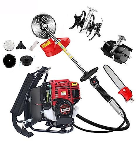 USKI Coupe-Herbe et Coupe-Bordures 9 In1 Sac à Dos débroussailleuse débroussailleuse avec GX35 4 Temps 35cc Moteur à Essence Coupe-Arbre Mini motoculteur