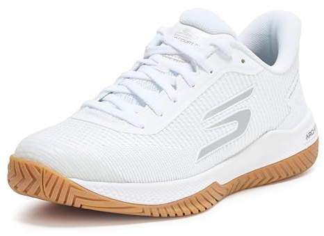 Skechers Women's Pickleball Viper Court Pro 2.0 Sneaker, White, 7 Wide