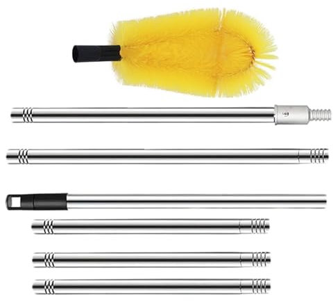 Morain Pulitore per Grondaie Estensibile Pratico Acciaio Inossidabile con Setole Robuste Portatile per Manutenzione Domestica per Uso Quotidiano