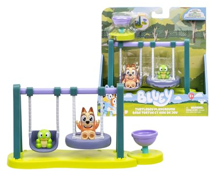 Bluey Mini Playset Gunging Park, Animerad Series, Playset med ledade figurer Vänner, Barnseriedockor, Exklusiva leksaker, Kändis (BLY90110)