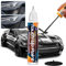 Galitoon Stylo de retouche peinture carrosserie, Stylo de retouche peinture voiture 2-en-1, et facile pour réparer les petites rayures automobiles peinture voiture, stylo peinture voiture (Noir)
