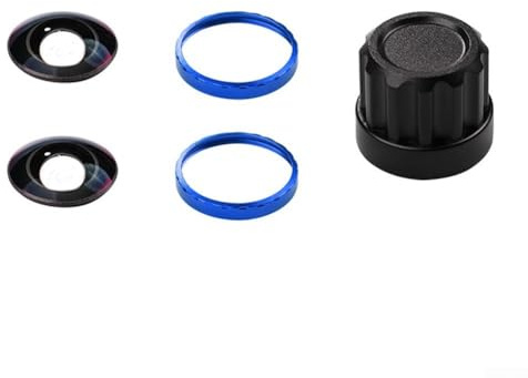 2 lentes de vidrio óptico, para juego de lentes intercambiables Insta360 X5, lente de cámara extraíble, con anillo de aleación de aluminio, herramienta de extracción (azul)