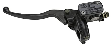 cyclingcolors Pompa freno anteriore sinistra universale nera con interruttore di arresto per moto, scooter, ciclomotore Cilindro Maestro