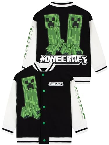 Minecraft Bomberjacka För Pojkar, Barn Creeper Jacka, Bomullsbaseballjackor För Barn, 134