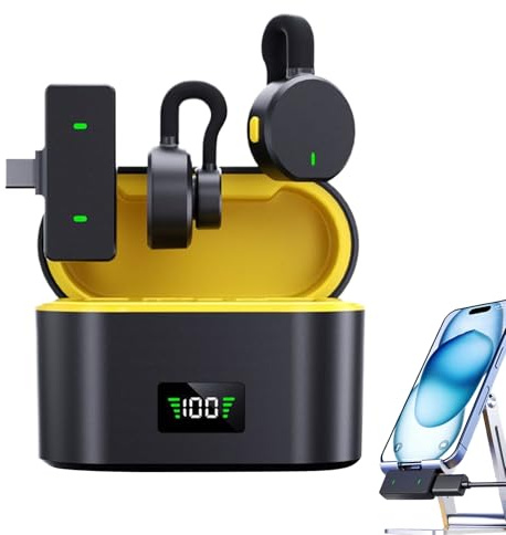 Genérico Wireless Microphone - Portable Audio Recorder Clip | Noise Reduction Tool for Filmmakers Bloggers Instructors Musicians Podcasters, Reliable Teaching Equipment