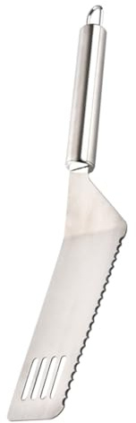 Toyvian Espátula Multifunción de Acero Inoxidable para Pizza y Pastel Cortador con Fina para Queso y Steak Herramienta de Horneado Resistente y Flexible para Cocina y Restaurante