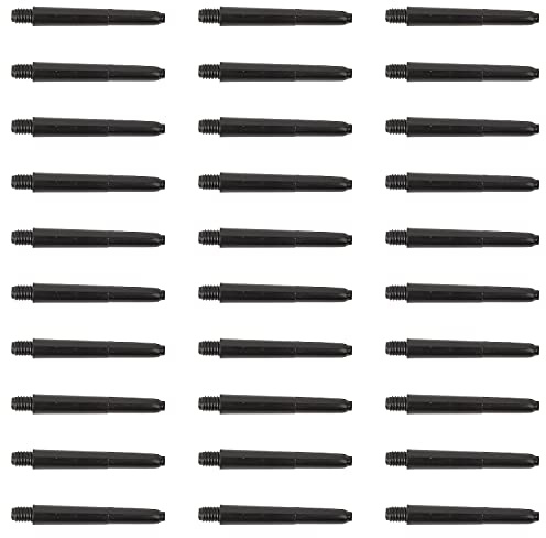 5 Colors Choose 10 Sets (30 Pieces) 2BA Nylon Darts Shaft PC Shaft Dart Accessories Short Size 35mm (Balck)