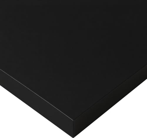 POKAR Bordsskiva 140x70 cm | Skrivbordsskiva Tjocklek 25 mm | Idealisk för Höj och Sänkbart Skrivbord och Matbord | Robust och Stabil Bordsskiva | Tillverkad i Europa | Svart