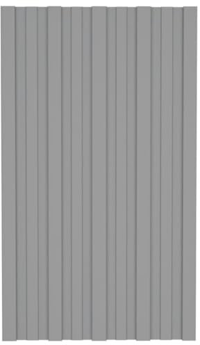 Panneaux de toiture 12 pcs Acier galvanisé Gris 80x45 cm