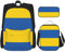 GaxfjRu 3-teiliges Rucksack-Set mit Flagge der Ukraine, stilvolle Schultasche mit Lunchbox, Rucksäcke für Schule und Federmäppchen, perfekt für die Schule