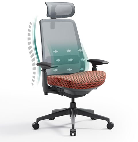 COLAMY Bürostuhl Ergonomisch, Schreibtischstuhl Mit Lendenstütze 4D Armlehnen Und Sitztiefenverstellung Bürostuhl Ergonomisch Testsieger Bis 136kg Belastbar Für Homeoffice Und Büro,Grau