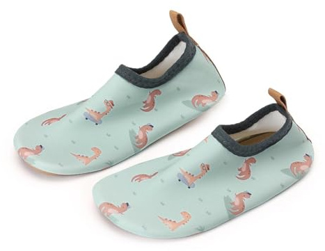 Monnëka Scarpe Acquatiche per Bambini | Scarpe da Spiaggia Leggere con Suola Antiscivolo Eva, Facili da Indossare | Ideali per attività Nautiche | Cool Dinos 28-29