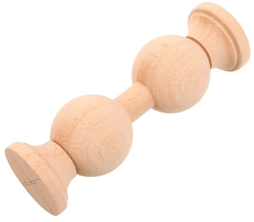 Cabilock Unfinished Beech Wood Finials Handcarved European Staircase Bed Post Decorative DIY Craft Furniture Ornament for Elegant Home Bedroom Decor