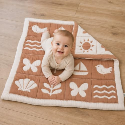Betty Bean | Spieldecke Baby 100 × 100 cm – Wendbar & Gepolstert