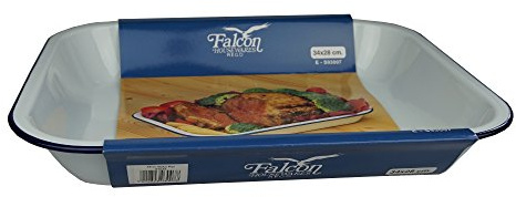 Falcon 61034 - 34Cm Enamel Bake Pan in White