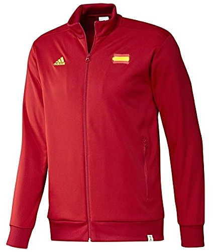adidas Chaqueta de transporte de España (talla XL) FEF Anthem G77813, rojo