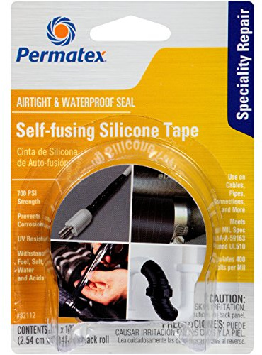 Permatex 82112-6PK 1 x 10' Self-Fusing Silicone Tape, 6 Pack