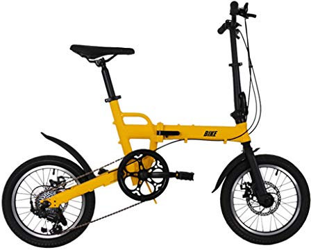 TYXTYX Folding 16 Zoll Klapprad Faltrad 6 Gang, Herren-Fahrrad & Damen-Fahrrad,Klappfahrrad Cityfahrrad City Bike,geeignet ab 135-180 cm