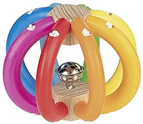 Goki Elastico Palla sonagli e Cerchi di Peluche, Multicolore (765480)