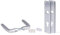 Alberts 215668 Manilla, para cerraduras de embutir, aluminio, anodizado plata, 220 x 40 mm