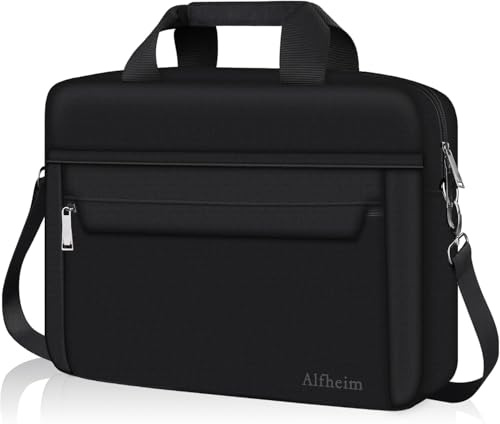 Alfheim 15,6–16 tums laptopväska, portfölj, axelväska för män och kvinnor, vattenavvisande lätt messengerväska för reseaffärer, kompatibel med Macbook Pro 15–16 tum