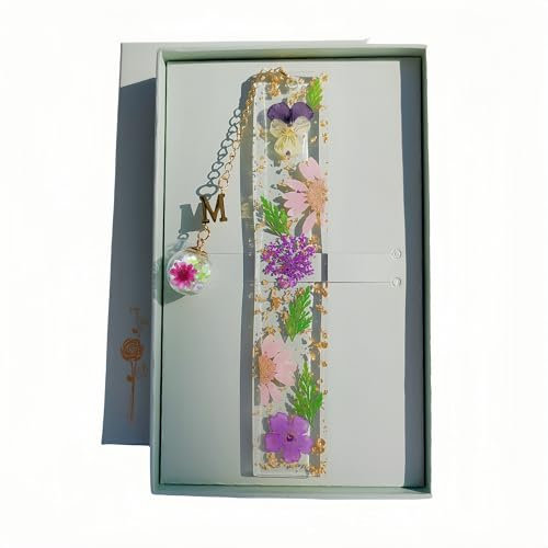 Famweylami Weihnachtsgeschenke für Frauen Lesezeichen Buchstaben Personalisiert, Geschenk für Lehrer, Leser, Bücherwürmer, Mädchen, Mutter, Großmutter, Buchdekoration, Sammlerstücke, Souvenirs-M
