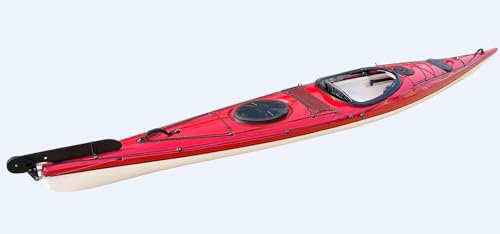 BaKaS Kajak ABS Discovery 17 HV rot weiß Touringkajak mit Skeg u. Steueranlage