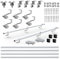 SET 2x PV-Module 35mm, PV, Photovoltaik, Aufständerung, Dachhalterung, Befestigung, Halter, Halterung, Solar, Solarmodul, Solarpanel, PV Halter, Ziegeldach, 8X DACHHAKEN!, 25-40mm