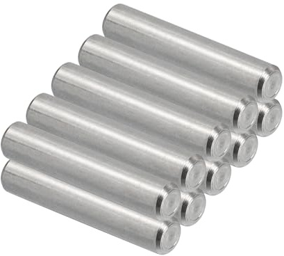 PATIKIL Goupille Cylindrique 6 x 30 mm en Acier Inoxydable 304, 10 Pcs Goupilles Métalliques Chevilles Supports d'Étagères Éléments de Fixation pour Meubles Composant de Positionnement