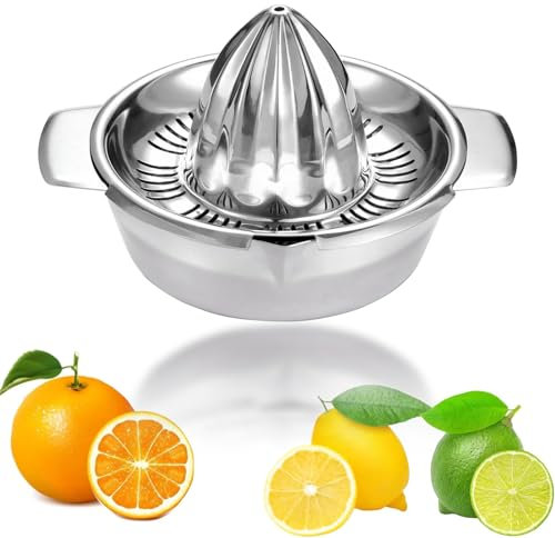 FANSEZQ Spremiagrumi Manuale 400ml, spremiarance con contenitore di raccolta, casalingo per arance, limoni, agrumi, Facile da pulire e lavabile in lavastoviglie