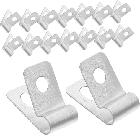 Fil Soudé Pinces de Clôture Aluminium 100 Pièces pour Ferme | Fixation Simple et Maintien Sûr, Design Compact, pour Clôture en Fil et Usage Ranch, Couleur Argenté