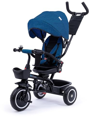 Foryourlittleone Kids Trike V3 Pink Tricycle Baby Push with Parent Handle Bike 9 Months to 5 Years (Blue)