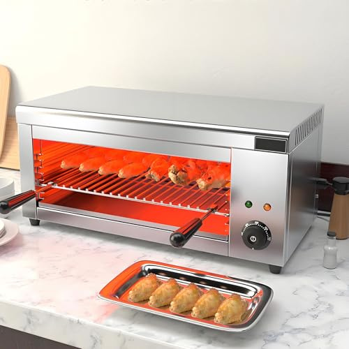 Salamandra Comercial, 50-300 °C, Fundidor De Queso EléCtrico De Acero Inoxidable Para Salamandras, SáNdwiches Tostados Con Queso Fundido, Asa Filetes, De Sobremesa Y Montaje En Pared
