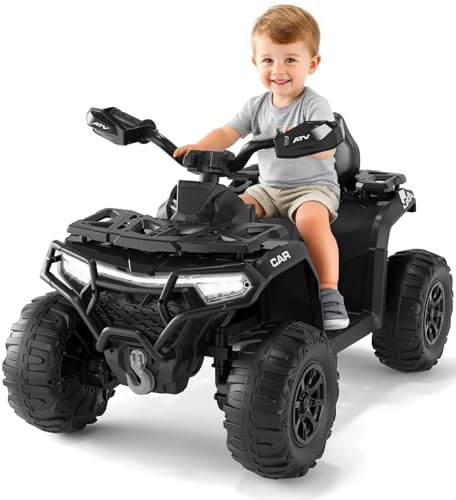 Quad Électrique Enfant 12V 2 Moteurs 35W Télécommande Tout-Terrain 3-8 Ans