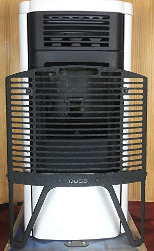 Protector Estufa Pellet Leña L. Protección Cristal contra Quemaduras Seguridad para Niños, Bebes y Mascotas. Color Gris Oxidón. Fácil Montaje. Anti Calórico