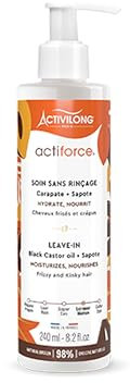 ACTIVILONG - Leave-in Actiforce - Sans Rinçage - Cheveux Frisés Et Crépus - 98 % D'Ingrédients Naturels - Sans Parabène, Ni Silicone, Ni Huile Minérale - Made In France - 240ml