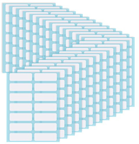 Étiquettes de Dossier Étiquette de Nom Adhésif Étiquette de Bouteille Rectangle Blanc Étiquette de Prix Autocollants, 13 x 38mm, Paquet de 336