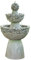 Teamson Home Garden Water Fountain, Large Contemporary Water Feature, 3 Tiered Stone Effect Indoor Waterfall Ornament with Pump, Outdoor Patio Decor